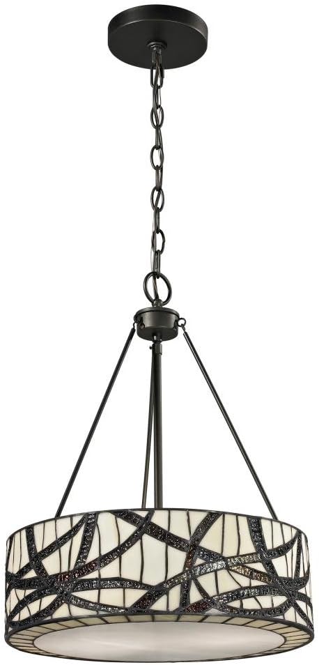 Dale Tiffany TH12418 Willow Cottage Hanging Fixture, 16.25" x 16.25" x 21", Dark Bronze