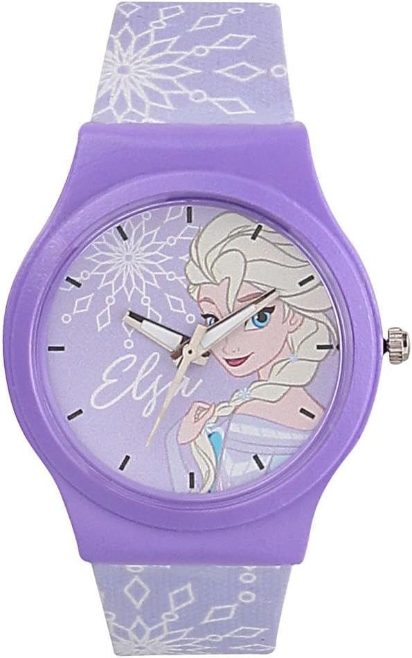 Silicone Princess Watch For Kids Round Analogue Children Wrist Watch Cute Little Girls Birthday Gift For Daughter-Age 3 To 12 Years, Dial Color_Multicolour,Band Color-Purple