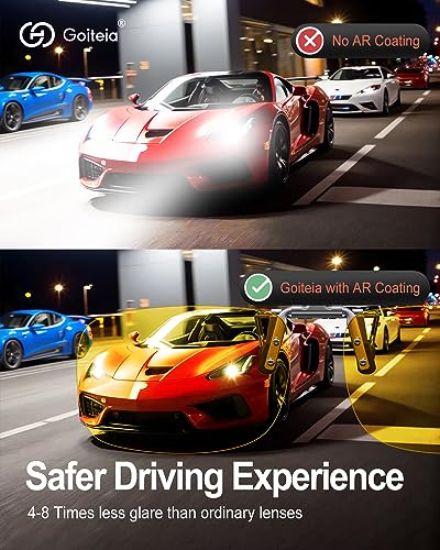 Goiteia Polarised Clip on Night Driving Glasses UV Protection for Men Women Flip up,Anti Glare from Headlights/LED Bulbs4