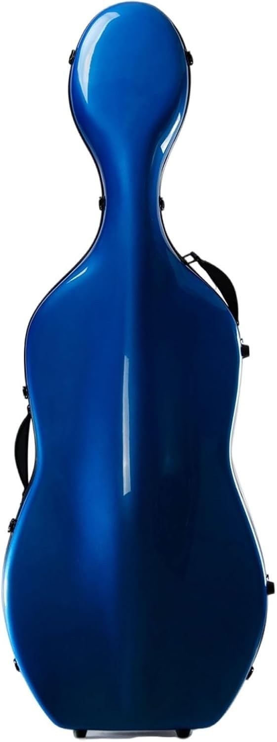 Estuche Violonchelo, Funda Rígida para Cello 4/4 con Ruedas y Correas de Mochila Azul