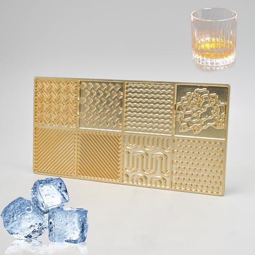 Molde para cubos de hielo de latón cuadrado grande miniatura 2