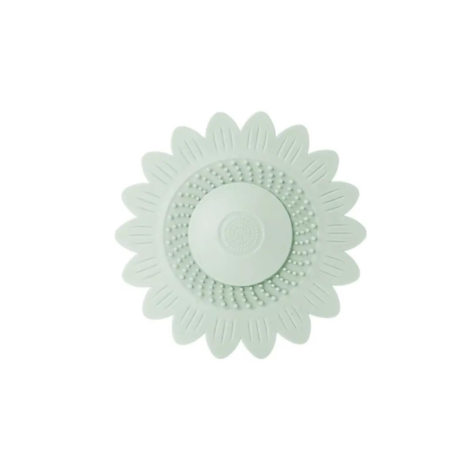 Collecteur de cheveux de lavabo et tapis de vidange silicone vert anti-odeur