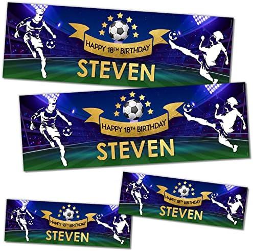 1 x 6FT Large Banner | Happy Birthday Personalised Birthday Banners | 21st 50th 60th 40th 16th 70th 30th 80 18th | Birthday Decorations Birthday Banners | Black Gold Print