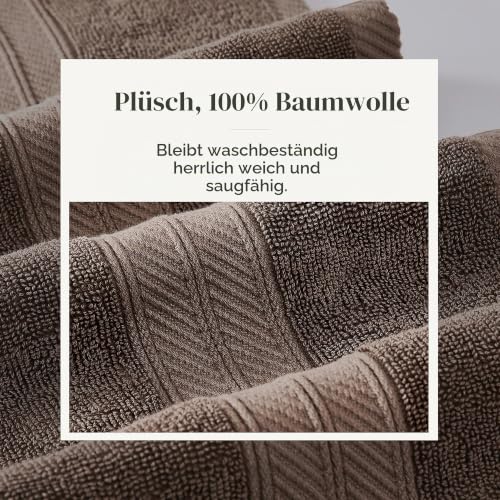 Modern Threads Trefoil Filigranes 6-teiliges wendbares garngefärbtes Jacquard-Handtuch-Set – Badetücher, Handtücher und Waschlappen… – Ansicht 5