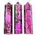Cobalt Calcite Crystal Points Bulk Healing Crystals and Stones - Pack of 3 Single Terminated Healing Wand Point Bulk Crystals for Crafts, Crystal Grid, DIY Work - Premium Crystals for Beginners Gifts