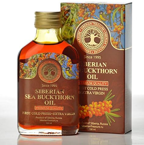Siberian Sea Buckthorn Oil 100 Ml, Premium Quality, Natural, First Cold Press - 3.4 Fl Oz