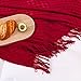 Throw Blanket for Couch,Soft Cozy Knit Blanket,Lightweight Decorative Throw for Sofa Chair Bed Travel and Living Room-All Seasons Suitable for Women,Men and Kids (Red, 50