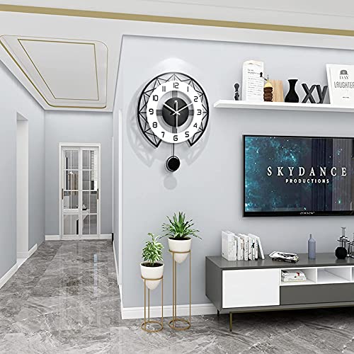 Jujuda Large Wall Clock For Living Room Decor Modern Silent Pendulum Wall Clock For Home House Kitchen Bedroom Decorative Big Wall Clock Non Ticking Battery Operated Quartz For Indoor Bathroom 17 Inch thumb #1
