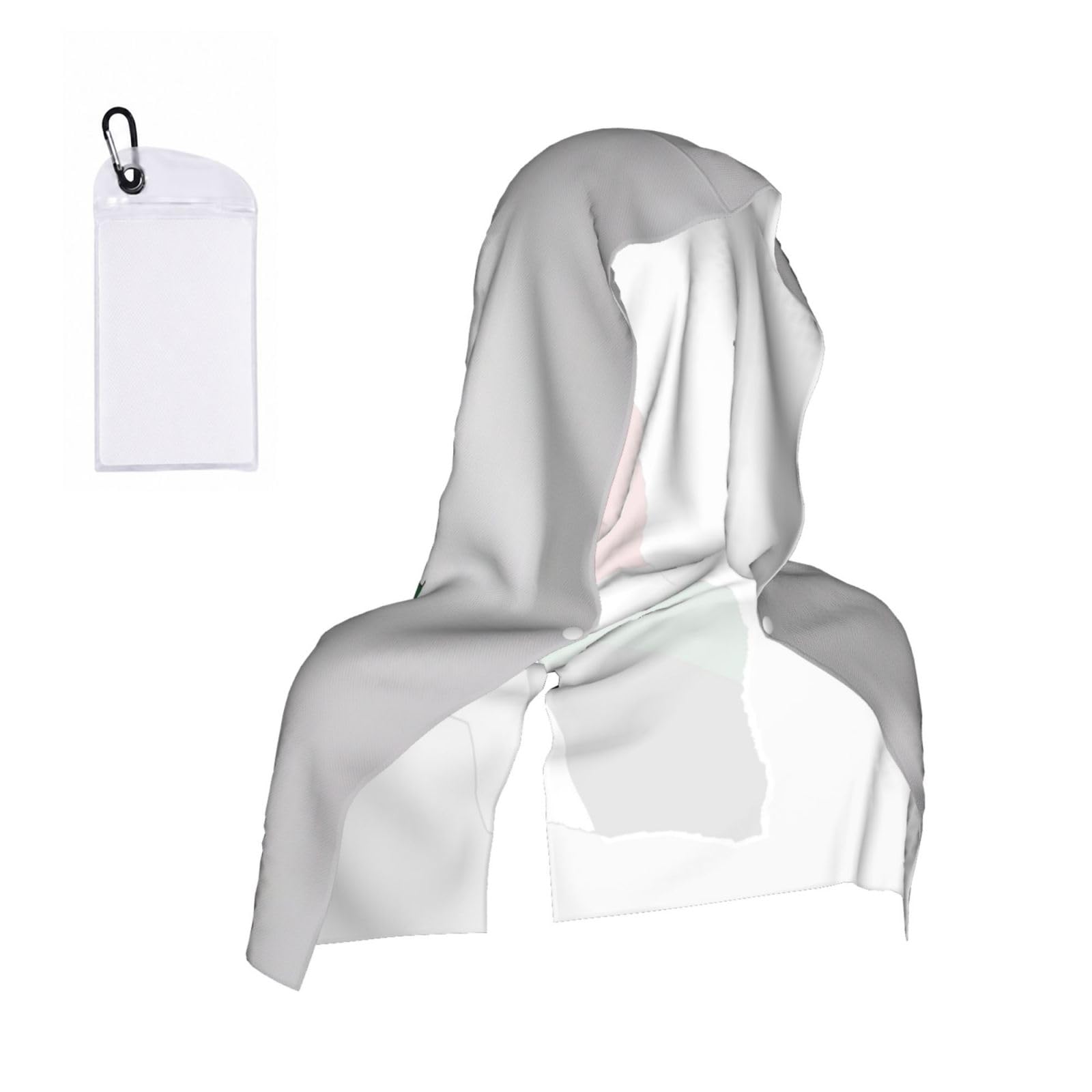 DUWAA State Of Palestine Flag Map01 Print Reusable Hoodie Cooling Neck Wrap, Hot Weather Outdoor Sports Workout Head Towel For Stay Chill