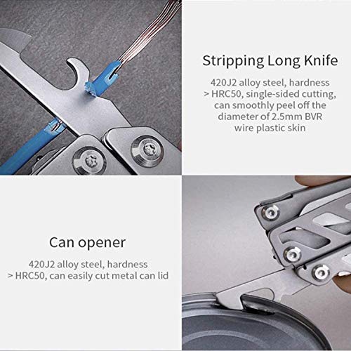 Multitool With Pliers, Scissors, Screwdriver, Wire Stripper, Bottle Opener, Saw And Ruler Stainless Steel Multi Tool With Frame Lock Edc Tool #TOP5