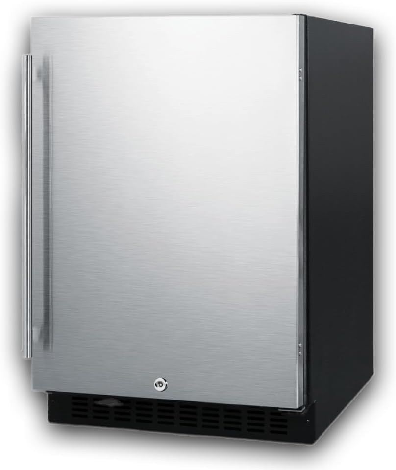 Summit 24" Built-In Refrigerator, 4.8 cu.ft., ADA Compliant, Stainless Steel - AL54 (Right Hand Door)