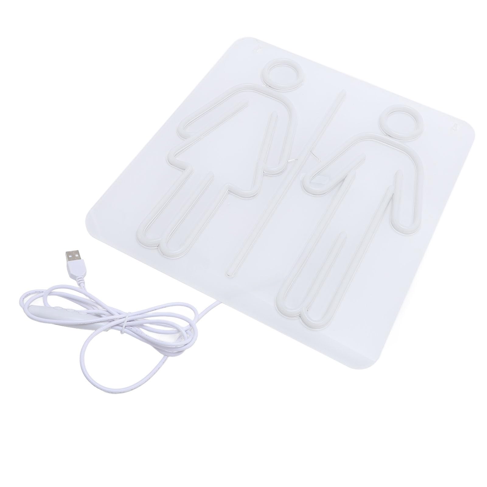 Letrero de neón LED para inodoro para evitar clientes perdidos con luz llamativa USB de pared