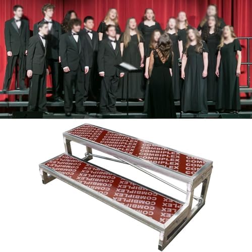 Sturdy Anti-Slip Choir Risers, Easy-to-Assemble Concert Platforms, Ideal for Choral Performances & Public Speaking, Durable & Safe Step Solutions