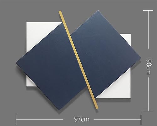 Miniatura 2 de ETULLE Arte de pared de metal, escultura geométrica 3D de pared, decoración de pared de metal, decoración de la oficina del hogar, dormitorio, sala