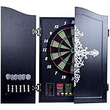Dardos de puntuación automática: la placa de DART electrónica utiliza un sensor de contacto electrónico muy sensible para que el juego sea más justo y preciso. El puntaje es para que el entusiasmo del juego continúe, el juego no será interrumpido. Los pineos de la tela de araña son pares y densos, lo que hace que sus dardos se unan más fácilmente a la placa de Dart.