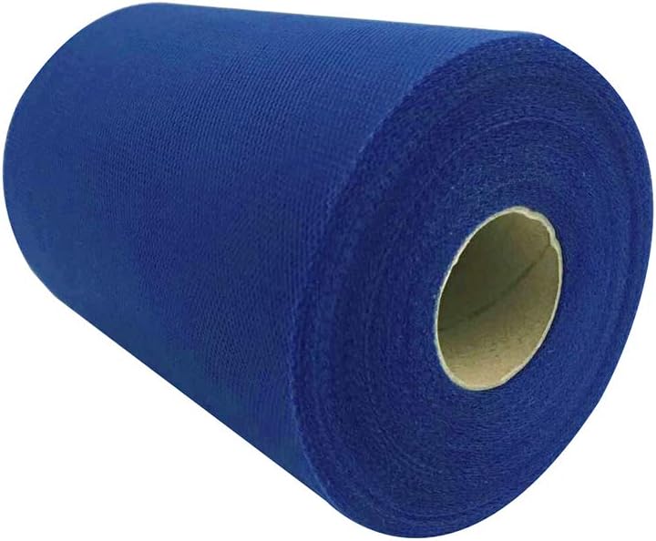 Haperlare 6 Inch x 200 Yards (600FT) Tulle Rolls Tulle Spool Royal Blue Tulle Fabric Rolls Wedding Tulle for Gift Bow Craft Tutu Skirt Wedding Party Decorations