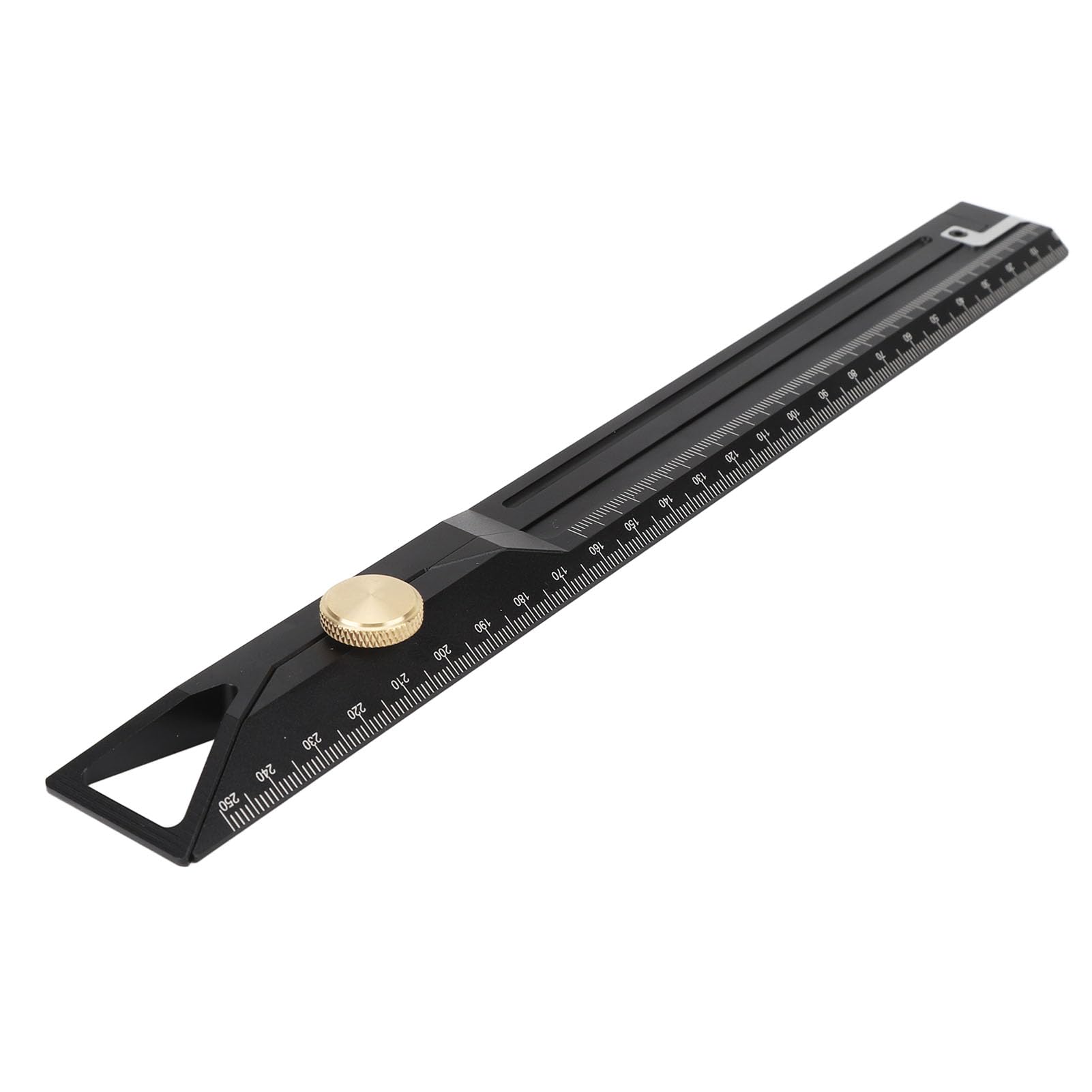 Generic Regla de Medición de Aleación de Aluminio de Precisión Ideal para Tareas de Dibujo de Carpintería 25 Cm 1 Unidad
