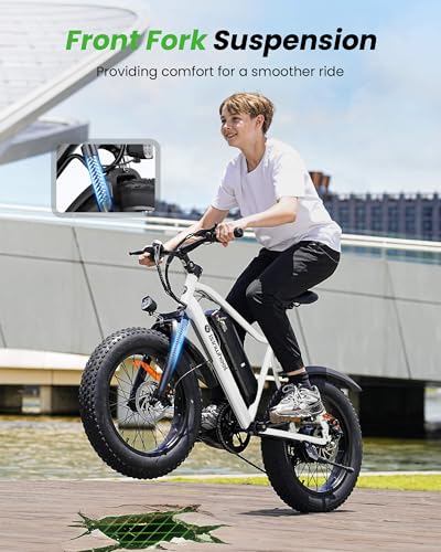 Image of isinwheel M10 Pro Electric Bike for Adults 22 mph 1000W Peak Motor, Dual Crown Fork Mountain Ebike 10.4 Ah Battery 35+ Miles Range, 7 Speed, 20 x 4.0 Fat Tire Adults Electric Bicycles