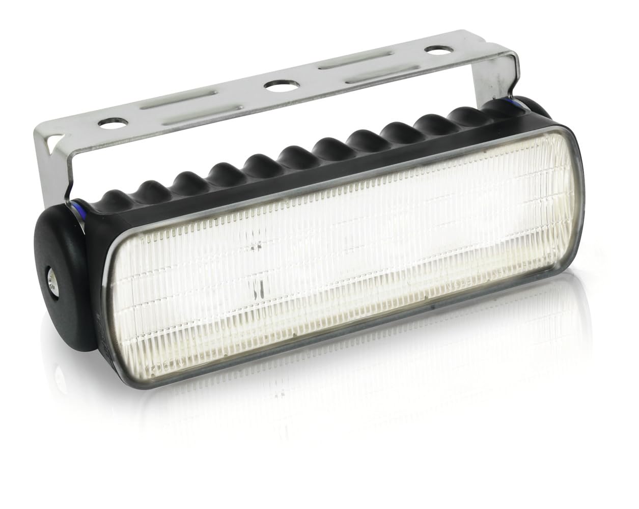 Hella MARINE Flutlicht 12-24V DC - 550 Lumen Sea Hawk-R - Schwarzes Gehäuse mit Halterung - Nahfeldausleuchtung Lichtfarbe Weiß - Deckscheinwerfer Bootsscheinwerfer 2LT 980 573-011