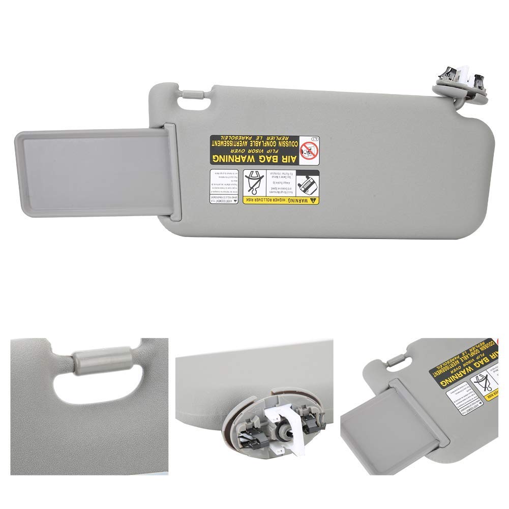 Aletta Parasole Lato Guida Sinistro, Parasole Finestrino Auto, Protezione Parasole Auto Sostitutiva per 2006-2009 Grigio 74320-42501-B2