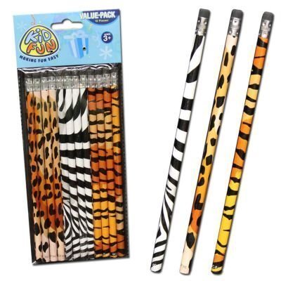CSOUL Adorable Set of 2 Dozen (24) Children's Wild Animal Print Pencils/Safari Theme Party Favor