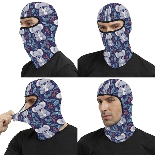 Balaclava para hombre y mujer con diseño de koala, máscara térmica para frío, equipo para motocicleta y esquí, protección facial para invierno miniatura 5
