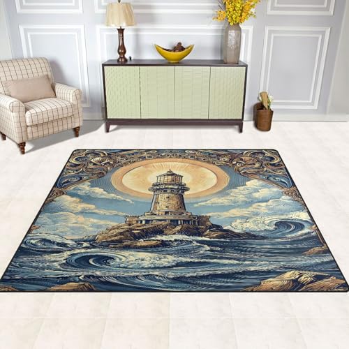 ALAZA Tapete antideslizante 4'10" x 6'8" Moderno miniatura 4