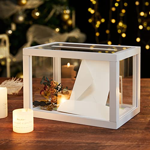 AW BRIDAL Acrylic Card Box Wedding Card Box for Recption, Wedding Card Holder Box Clear Card Box with Lid Card Box for Wedding Birthday Party - Thumbnail 2