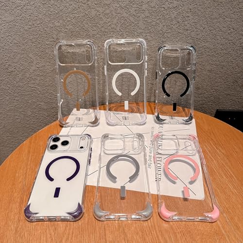 Coque iPhone 17 Pro Max antichoc transparente et magnétique gris de luxe - 6