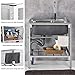 Commercial Kitchen Sink with Faucet and Adjustable Shelves and Pegboard for Hanging Tools, 304 Stainless Steel Laundry Tub Freestanding Utility Sink for Restaurant, Garage