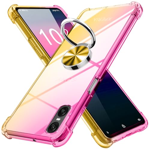 Xperia 10 VI �p �P�[�X �����O ���� TPU �O���f�[�V�����F SO-52E SOG14 XQ-ES44 �p �P�[�X �ϏՌ� �G�N�X�y���A 10 VI �p �J�o�[ �N���A �ԍڃz���_�[�Ή� ��̌^ �����h�~ �h�o �ό`�h�~ �S�ʕی� �\�j�[ 