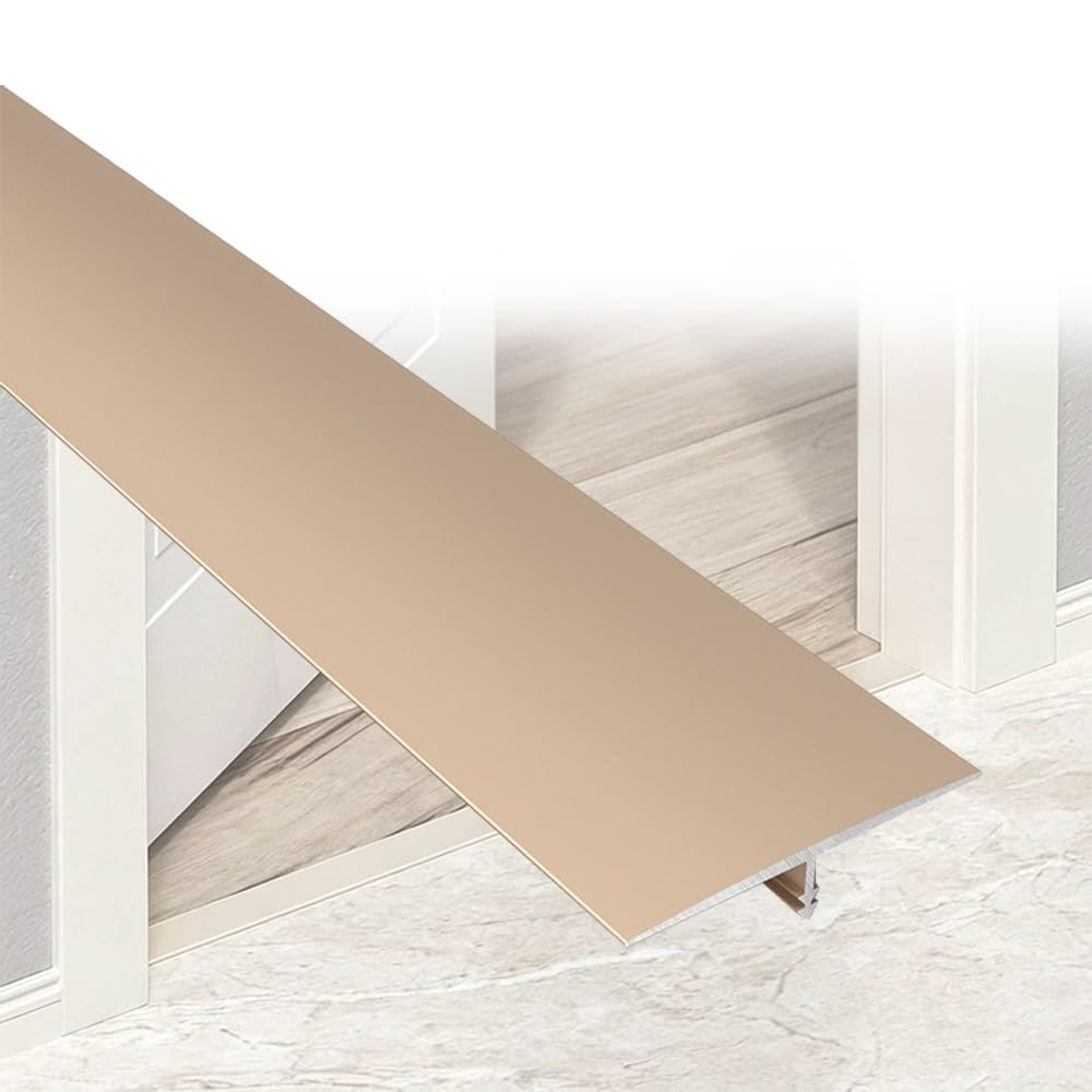 Profilo T Striscia Di Transizione Per Pavimenti Alluminio | Profilo Di Transizione Pavimento Metallo ﻿Striscia Di Transizione Profilo Di Raccordo Per Pavimenti(Gold,40in(100cm))