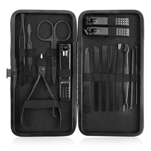 Set Manicura, 15 Piezas Kit Cortauñas con Estuche de Viaje de Cuero, Estuche de Manicura para Viaje, Nail Clipper Sets, Kit de Manicura y Pedicura para Hombre y Mujer para Hogar, Viajes, Salón de Uñas