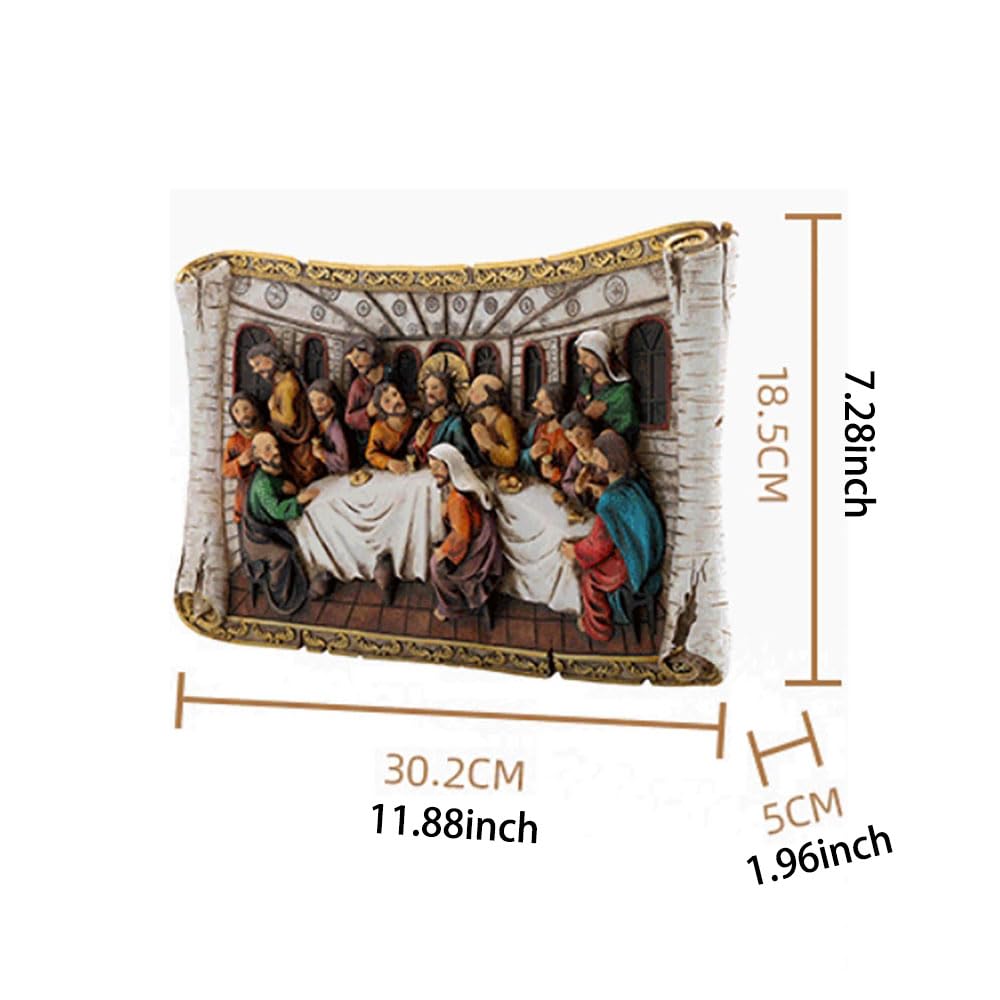Statua Della Ultima Cena In Resina Con Finitura Rame | ARTVARKO - Decorazione Cristiana 23 Cm