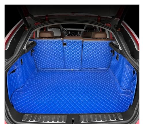 Tapis de coffre luxe bleu sur mesure pour Ford Mustang Mach-E