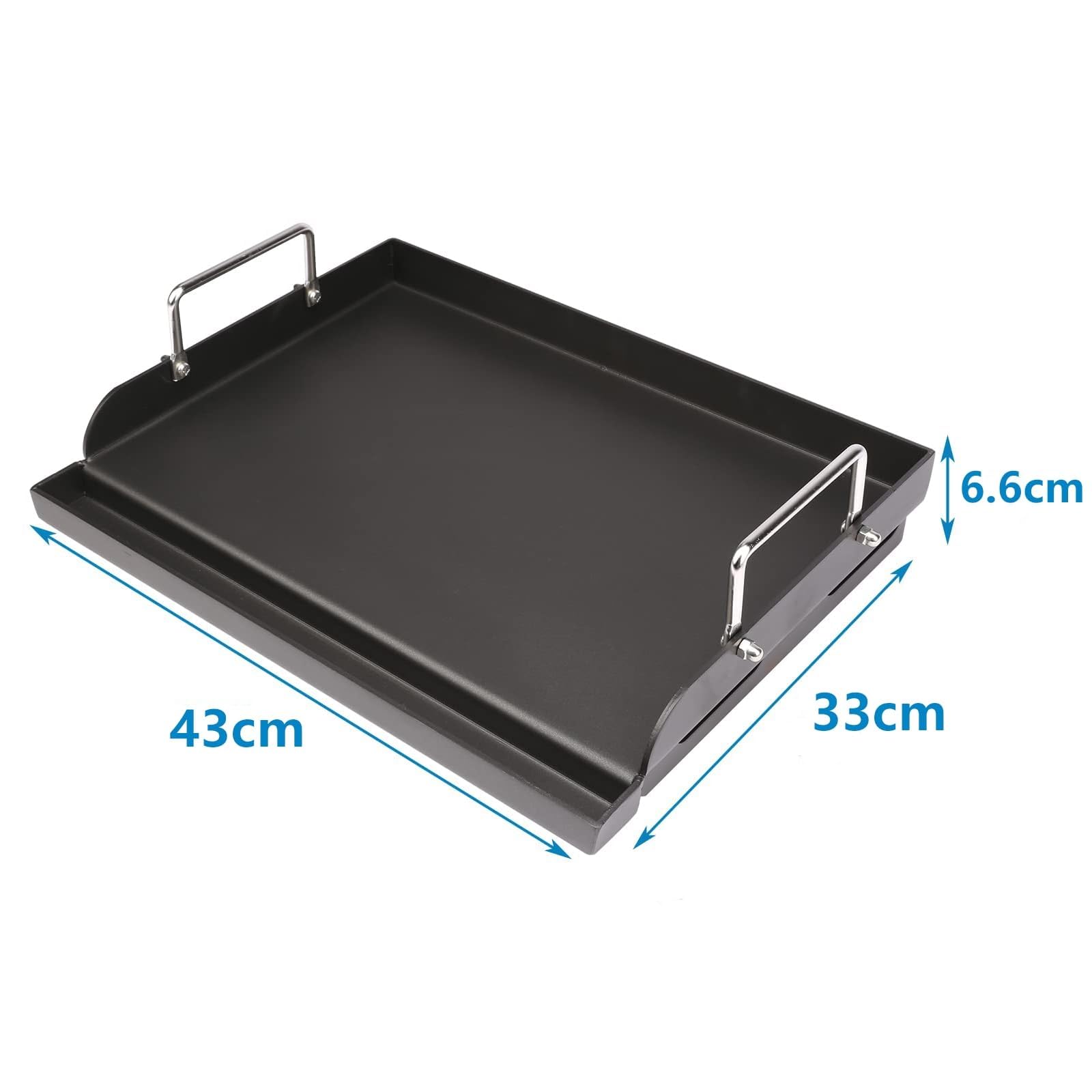 GFTIME Plaque de cuisson universelle 43 x 33 cm antiadhésif pour barbecue gaz charbon électrique