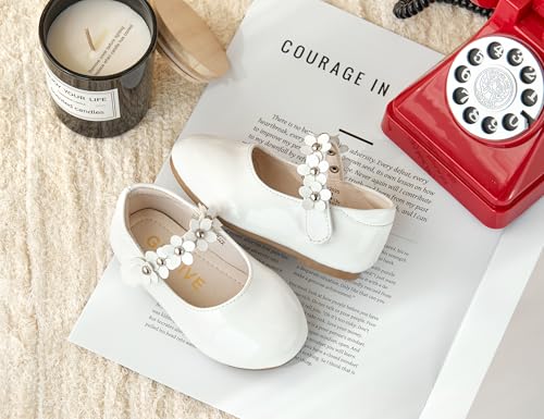 Image of GINFIVE Toddler Girls Dress Shoes Little Girls Mary Janes Ballerina Flats Shoes Toddler