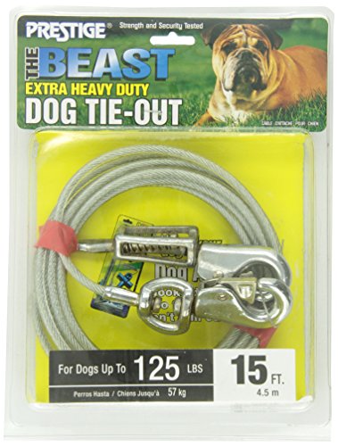 Beast Dog Tie Out for Boss Pet - 15ft Prestige with Spring