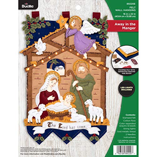 Bucilla Away in the Manger Filzapplikations-Set