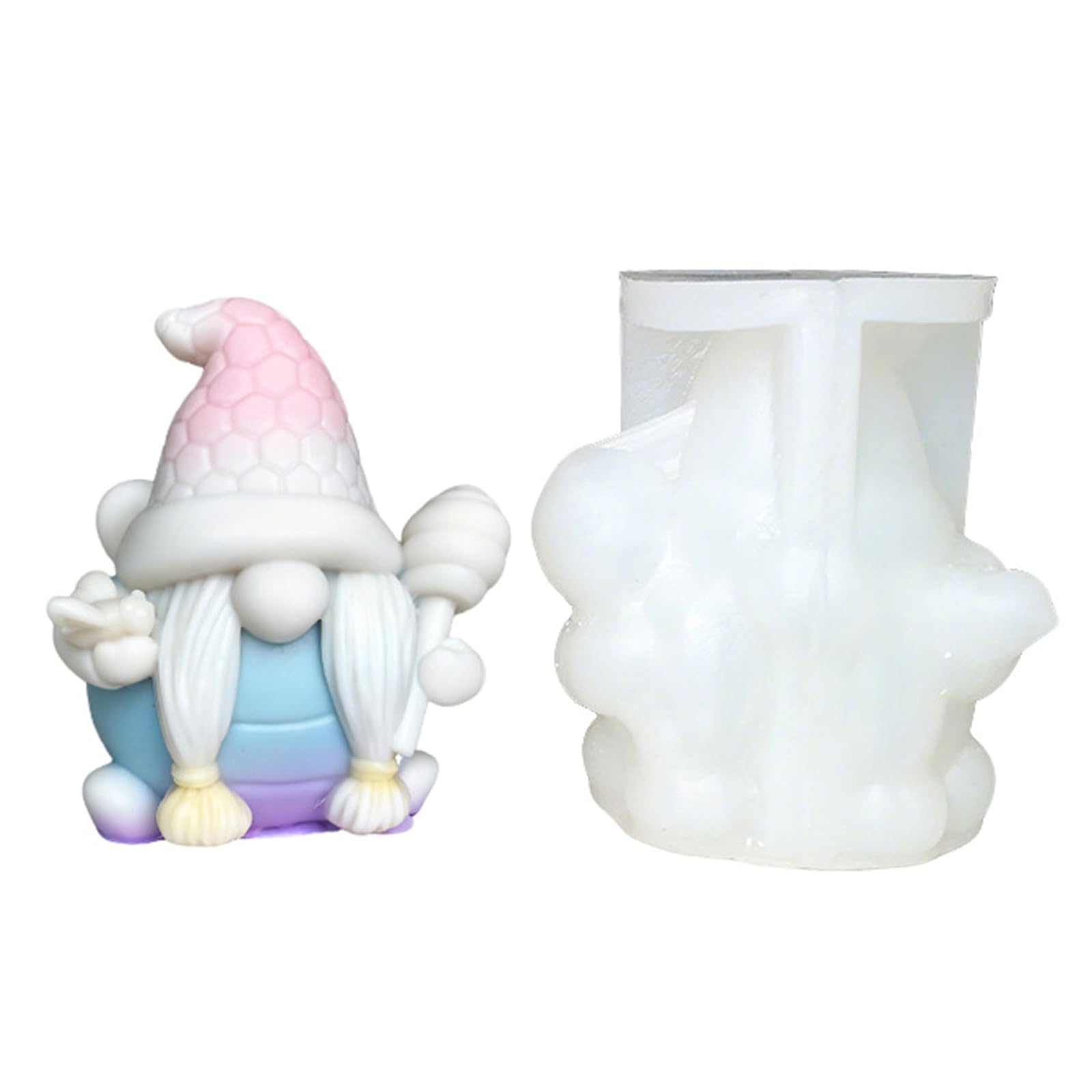 Jazuaiao 2 Santa Mold for Soap, Chocolate, Epoxy Christmas Silicone Mold for Craft