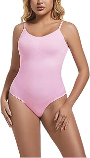 Shapewear SY89111 - Tanga moldeadora para mujer, con correa de hombro ajustable, color rosa, XL