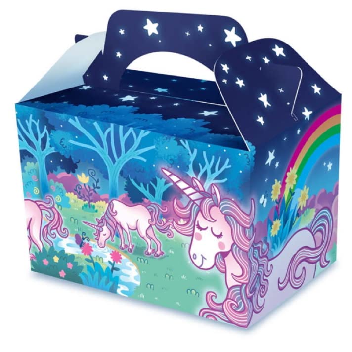 MustBeBonkers MAGICAL UNICORN Birthday Party Boxes Childrens Fun Picnic Food Meal Box P/W (30 Boxes)