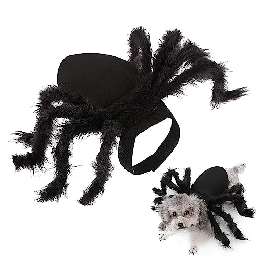 Stronrive Halloween Spinnenkostüm für Hund & Katze - Plüsch Spinne Kostüme für Haustiere