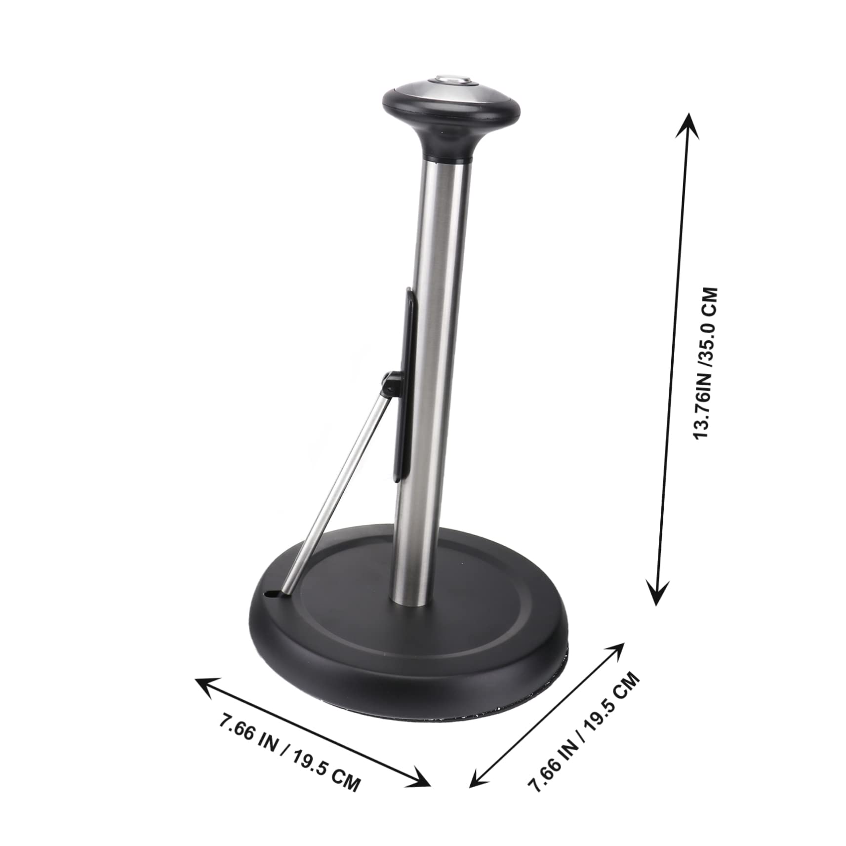 Porte-Papier Vertical en Acier Inoxydable Noir, 1 Pièce
