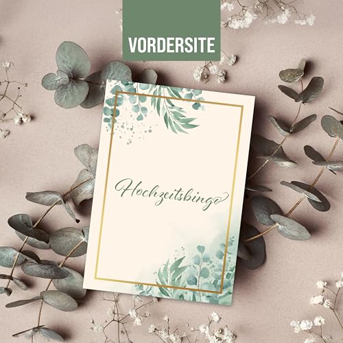 colortouch 50 St Hochzeitsbingo Karten in DIN-A6 mit 18 lustigen Fragen, Hochzeitsspiele für Das Brautpaar Hochzeitsquiz, Witziges Hochzeitsspiel für Gäste zum Kennenlernen, Hochzeitsdekoration