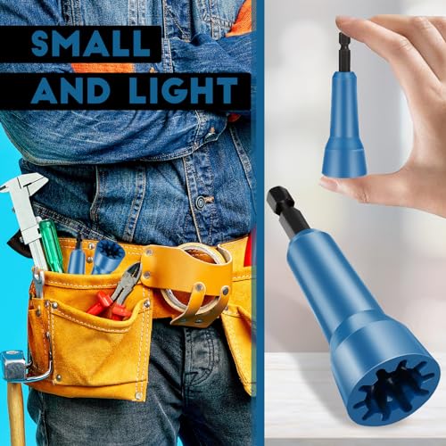 Image of Wire Twister Tool, Twist Wire Connector Socket, Driver with 1 /4 inch Chuck for electricians(2 Pack-blue)