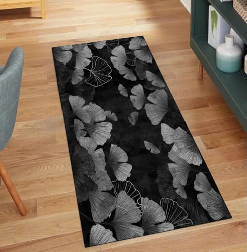 Alfombra para pasillo y cocina de 250 cm que decora con hojas estilo vintage 2