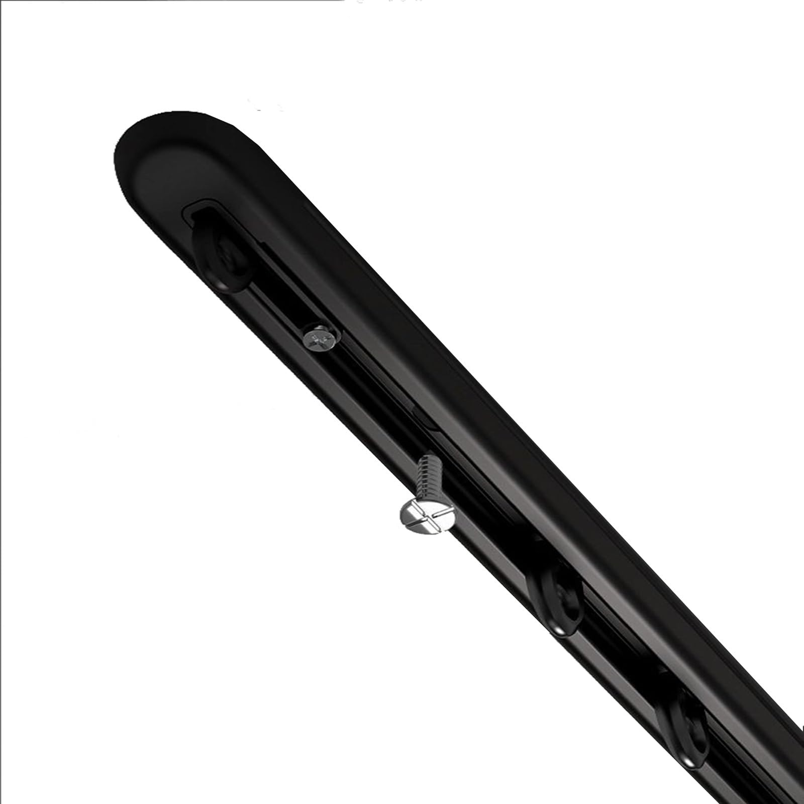 GLDYTVF 2m Aluminum Curtain Track System, Side-Mounted Room Divider for Bedrooms, Balconies, Offices, Hotels - Wall or Ceiling Installation (6.6ft)