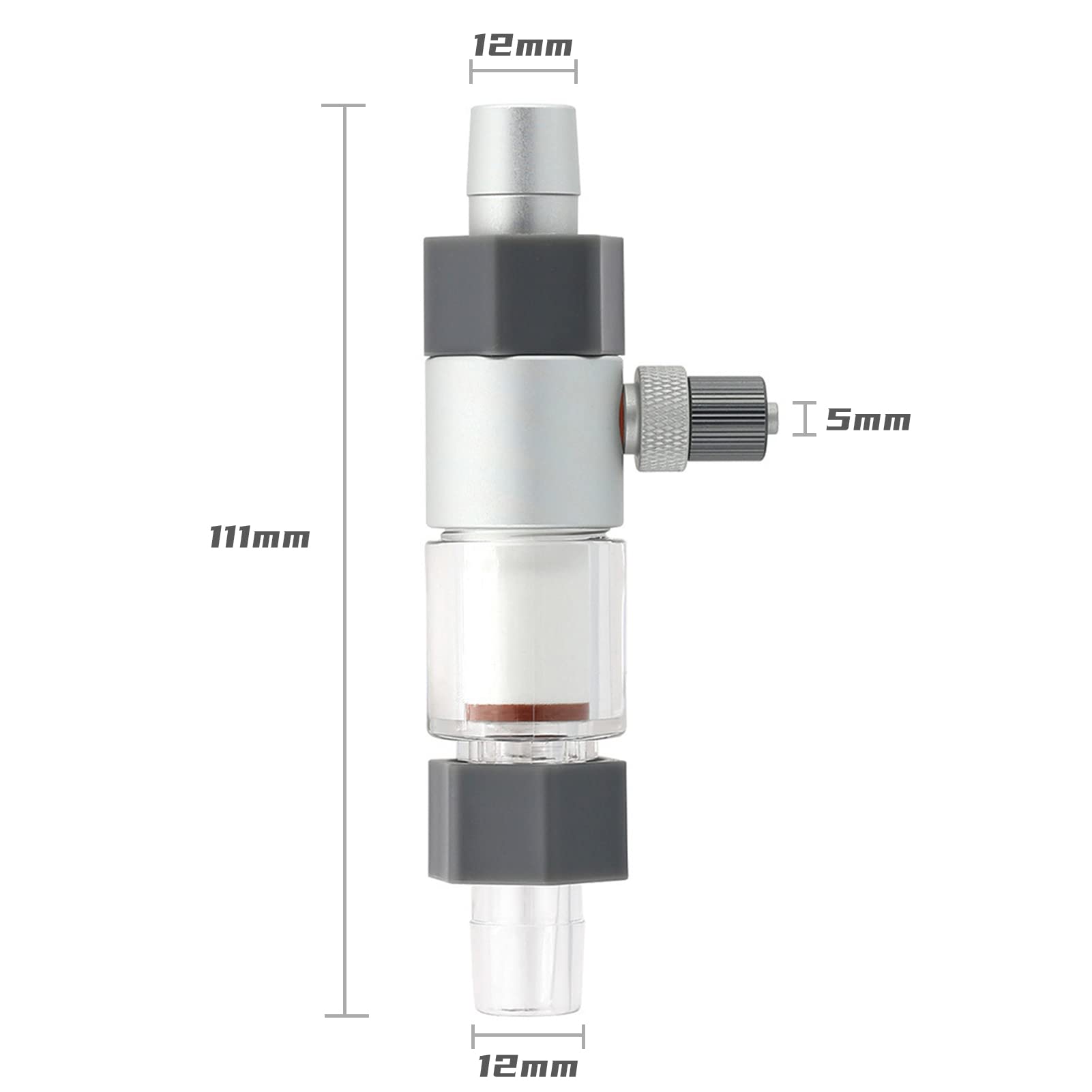 Dyfuzor CO2, atomizer dwutlenku węgla, licznik bąbelków, do akwarium, rozpylacz Co2, do akwarium, dyfuzor akwariowy (12/16 mm)
