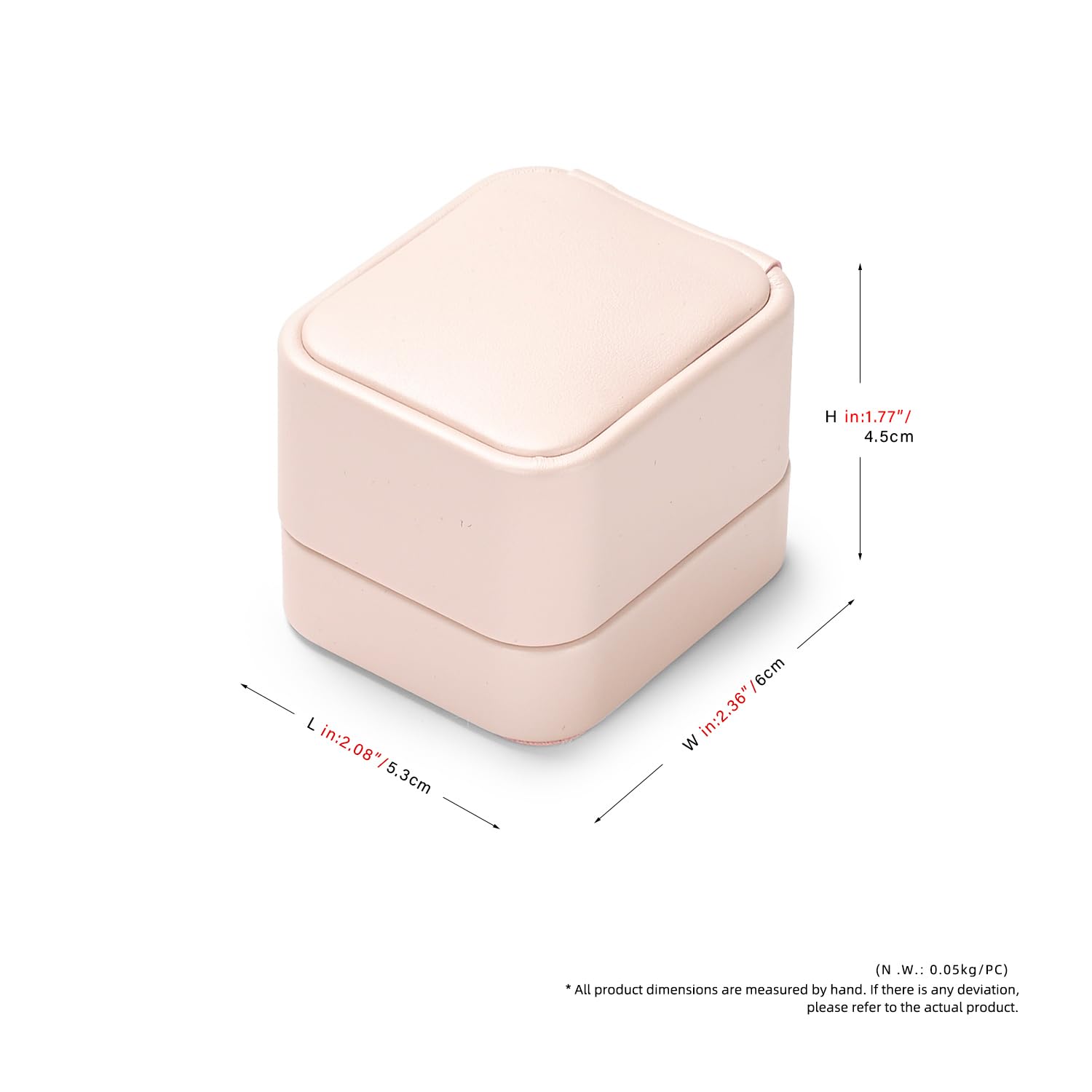 Caja para anillos de regalo San Valentín Rosa